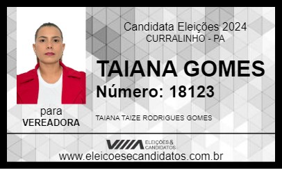 Candidato TAIANA GOMES 2024 - CURRALINHO - Eleições