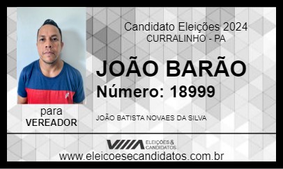 Candidato JOÃO BARÃO 2024 - CURRALINHO - Eleições