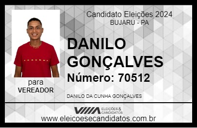 Candidato DANILO GONÇALVES 2024 - BUJARU - Eleições