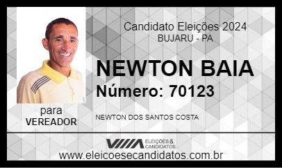 Candidato NEWTON BAIA 2024 - BUJARU - Eleições