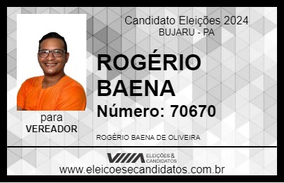 Candidato ROGÉRIO BAENA 2024 - BUJARU - Eleições