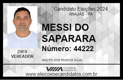 Candidato MESSI DO SAPARARA 2024 - ANAJÁS - Eleições