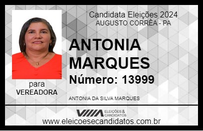 Candidato ANTONIA MARQUES 2024 - AUGUSTO CORRÊA - Eleições