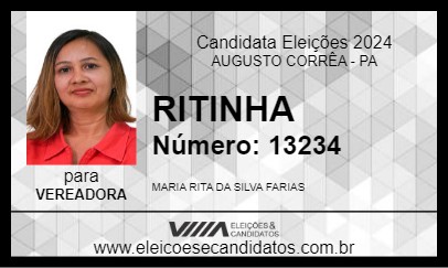 Candidato RITINHA 2024 - AUGUSTO CORRÊA - Eleições