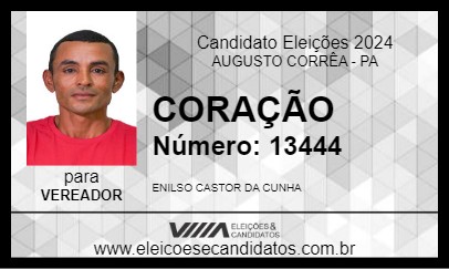 Candidato CORAÇÃO 2024 - AUGUSTO CORRÊA - Eleições