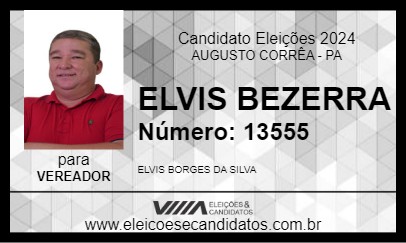 Candidato ELVIS BEZERRA 2024 - AUGUSTO CORRÊA - Eleições