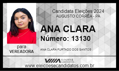 Candidato ANA CLARA 2024 - AUGUSTO CORRÊA - Eleições