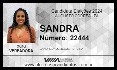 Candidato SANDRA 2024 - AUGUSTO CORRÊA - Eleições