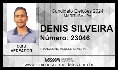 Candidato DENIS SILVEIRA 2024 - MARITUBA - Eleições