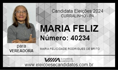 Candidato MARIA FELIZ 2024 - CURRALINHO - Eleições