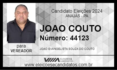 Candidato JOAO COUTO 2024 - ANAJÁS - Eleições