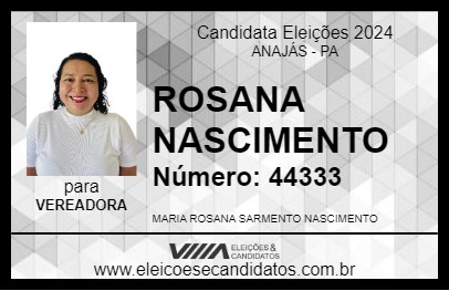 Candidato ROSANA NASCIMENTO 2024 - ANAJÁS - Eleições