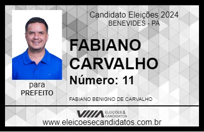 Candidato FABIANO CARVALHO 2024 - BENEVIDES - Eleições