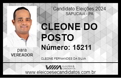 Candidato CLEONE DO POSTO 2024 - SAPUCAIA - Eleições