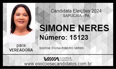 Candidato SIMONE NERES 2024 - SAPUCAIA - Eleições