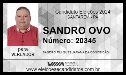 Candidato SANDRO OVO 2024 - SANTARÉM - Eleições