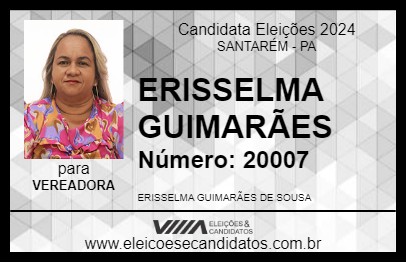 Candidato ERISSELMA GUIMARÃES 2024 - SANTARÉM - Eleições