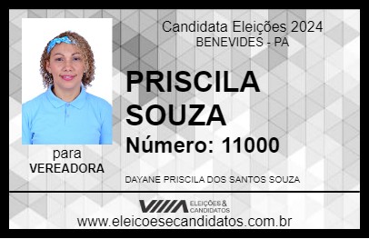 Candidato PRISCILA SOUZA 2024 - BENEVIDES - Eleições