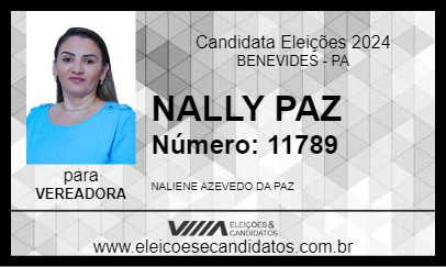 Candidato NALLY PAZ 2024 - BENEVIDES - Eleições