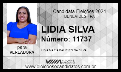 Candidato LIDIA SILVA 2024 - BENEVIDES - Eleições