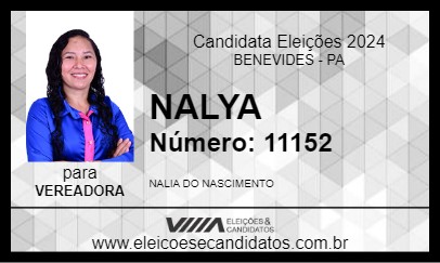 Candidato NALYA 2024 - BENEVIDES - Eleições