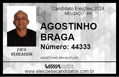 Candidato AGOSTINHO BRAGA 2024 - MELGAÇO - Eleições