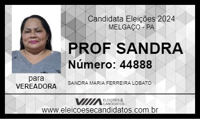 Candidato PROF SANDRA 2024 - MELGAÇO - Eleições