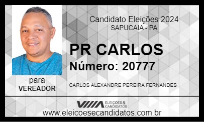 Candidato PR CARLOS 2024 - SAPUCAIA - Eleições