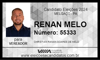 Candidato RENAN MELO 2024 - MELGAÇO - Eleições