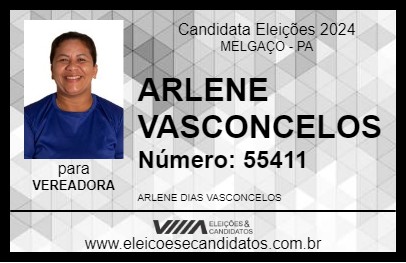 Candidato ARLENE VASCONCELOS 2024 - MELGAÇO - Eleições