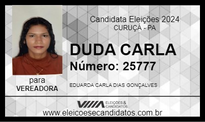 Candidato DUDA CARLA 2024 - CURUÇÁ - Eleições