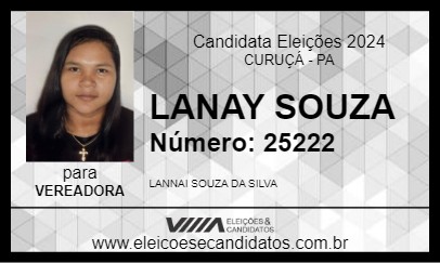 Candidato LANAY SOUZA 2024 - CURUÇÁ - Eleições