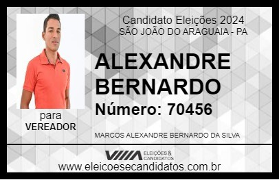 Candidato ALEXANDRE BERNARDO 2024 - SÃO JOÃO DO ARAGUAIA - Eleições