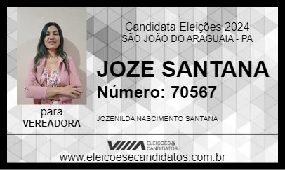 Candidato JOZE SANTANA 2024 - SÃO JOÃO DO ARAGUAIA - Eleições