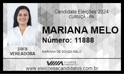 Candidato MARIANA MELO 2024 - CURUÇÁ - Eleições