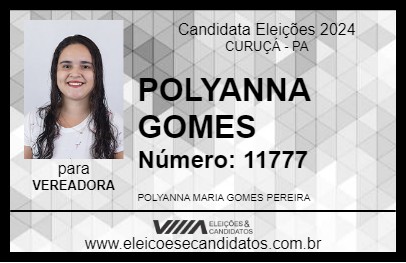 Candidato POLYANNA GOMES 2024 - CURUÇÁ - Eleições