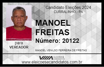 Candidato MANOEL FREITAS 2024 - CURRALINHO - Eleições