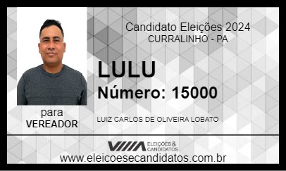 Candidato LULU 2024 - CURRALINHO - Eleições