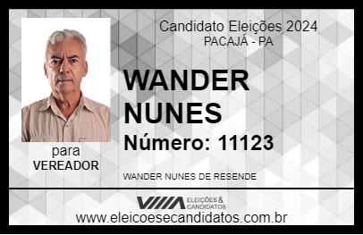 Candidato WANDER NUNES 2024 - PACAJÁ - Eleições