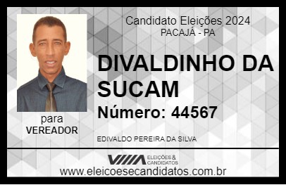 Candidato DIVALDINHO DA SUCAM 2024 - PACAJÁ - Eleições