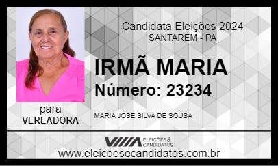 Candidato IRMÃ MARIA 2024 - SANTARÉM - Eleições