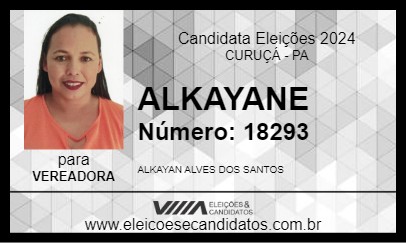 Candidato ALKAYANE 2024 - CURUÇÁ - Eleições