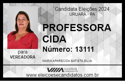 Candidato PROFESSORA CIDA 2024 - URUARÁ - Eleições