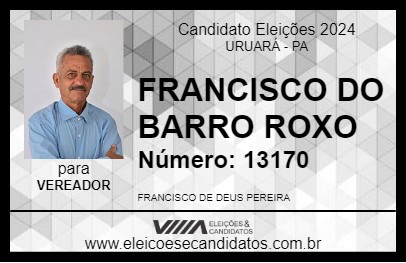 Candidato FRANCISCO DO BARRO ROXO 2024 - URUARÁ - Eleições