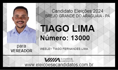 Candidato TIAGO LIMA 2024 - BREJO GRANDE DO ARAGUAIA - Eleições