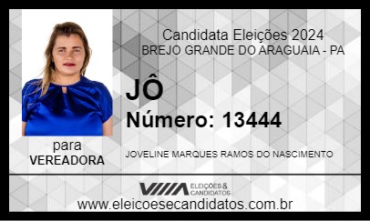 Candidato JÔ 2024 - BREJO GRANDE DO ARAGUAIA - Eleições