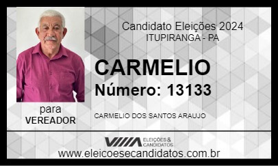 Candidato CARMELIO 2024 - ITUPIRANGA - Eleições