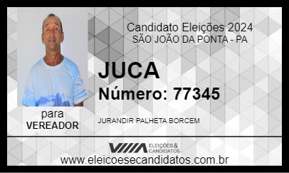 Candidato JUCA 2024 - SÃO JOÃO DA PONTA - Eleições