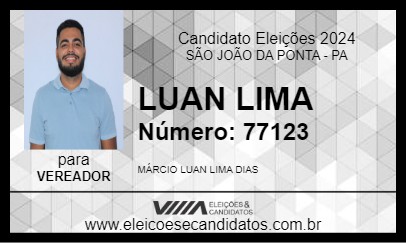 Candidato LUAN LIMA 2024 - SÃO JOÃO DA PONTA - Eleições