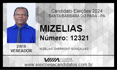 Candidato MIZELIAS 2024 - SANTA BÁRBARA DO PARÁ - Eleições